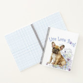 Franse Bulldog Bloemig Notitieboek (Binnen)