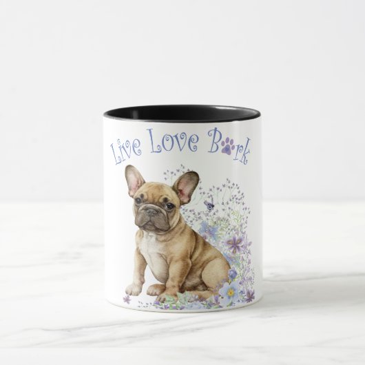 Franse Bulldog Bloemstuk Mok (Midden)