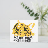 Franse Bulldog: Blond! Briefkaart (Staand voorkant)