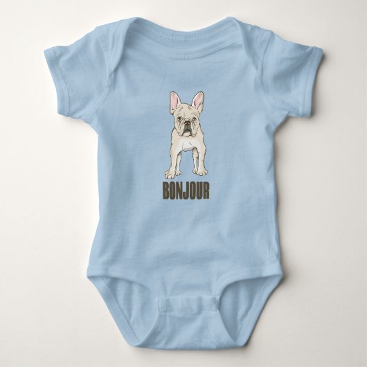 Franse Bulldog Bonjour Romper (Voorkant)