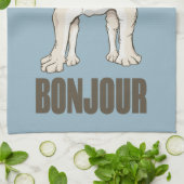 Franse Bulldog Bonjour Theedoek (Gevouwen)