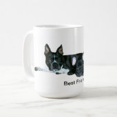 Franse Bulldog & Boston Terrier "Best Friends"-Mok Koffiemok (Voorkant links)