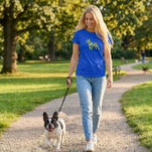 Franse Bulldog Botanische Silhouet T-shirt