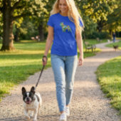 Franse Bulldog Botanische Silhouet T-shirt