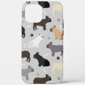 Franse Bulldog Botten en poten Grijs Case-Mate iPhone Case (Achterkant)