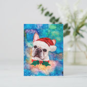 Franse Bulldog Breed Dog Kerstmis Feestdagenkaart (Staand voorkant)