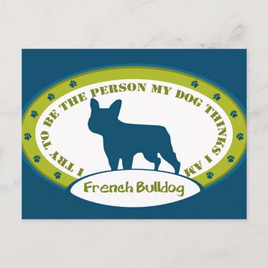 Franse Bulldog Briefkaart (Voorkant)