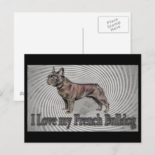 Franse Bulldog Briefkaart (Voorkant / Achterkant)