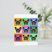 Franse bulldog briefkaart (Staand voorkant)
