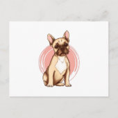 Franse bulldog briefkaart (Voorkant)
