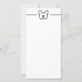 Franse Bulldog briefpapier notecard Bedankkaart (Voorkant)