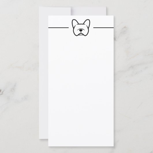 Franse Bulldog briefpapier notecard Bedankkaart (Voorkant)