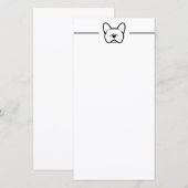 Franse Bulldog briefpapier notecard Bedankkaart (Voorkant / Achterkant)