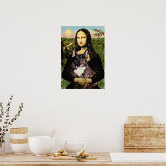 Franse Bulldog (brindle) - Mona Lisa Poster (Keuken)