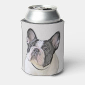 Franse Bulldog (Brindle Pied) - Schilderen - Dog A Blikjeskoeler (Blikje Achterkant)