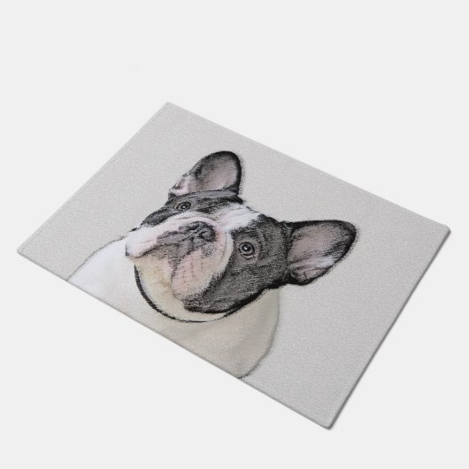 Franse Bulldog (Brindle Pied) - Schilderen - Dog A Deurmat (Schuin)