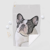 Franse Bulldog (Brindle Pied) - Schilderen - Dog A Golfhanddoek (Insitu)