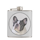 Franse Bulldog (Brindle Pied) - Schilderen - Dog A Heupfles (Voorkant)