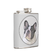 Franse Bulldog (Brindle Pied) - Schilderen - Dog A Heupfles (Rechts)