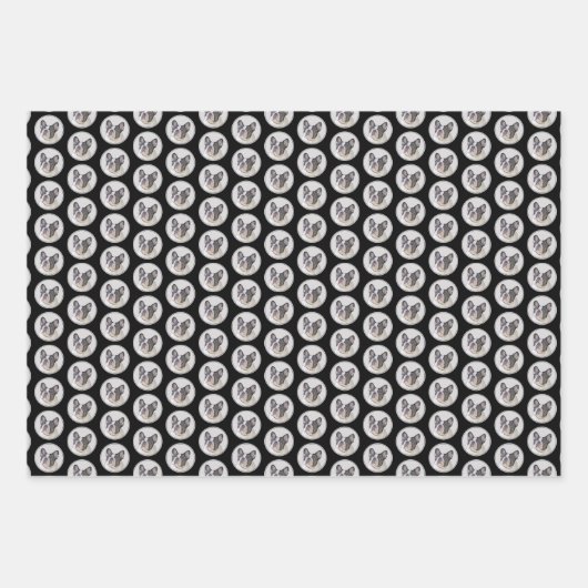 Franse Bulldog (Brindle Pied) - Schilderen - Dog A Inpakpapier Vel (Voorkant 3)