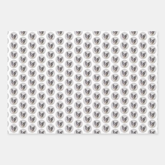 Franse Bulldog (Brindle Pied) - Schilderen - Dog A Inpakpapier Vel (Voorkant 2)