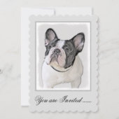 Franse Bulldog (Brindle Pied) - Schilderen - Dog A Kaart (Voorkant)