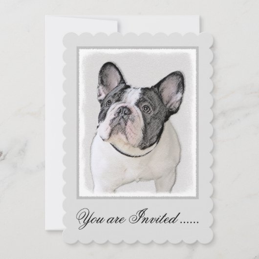 Franse Bulldog (Brindle Pied) - Schilderen - Dog A Kaart (Voorkant)
