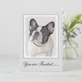 Franse Bulldog (Brindle Pied) - Schilderen - Dog A Kaart (Staand voorkant)
