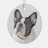 Franse Bulldog (Brindle Pied) - Schilderen - Dog A Keramisch Ornament (Links)