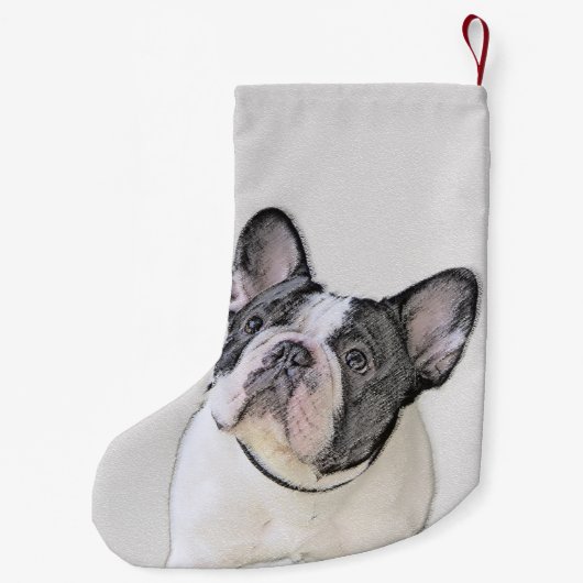 Franse Bulldog (Brindle Pied) - Schilderen - Dog A Kleine Kerstsok (Achterkant)