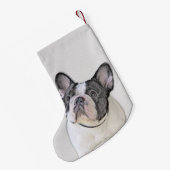 Franse Bulldog (Brindle Pied) - Schilderen - Dog A Kleine Kerstsok (Achterkant (Hangend))