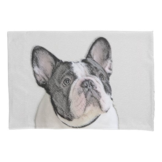 Franse Bulldog (Brindle Pied) - Schilderen - Dog A Kussensloop (Voorkant)