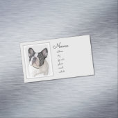 Franse Bulldog (Brindle Pied) - Schilderen - Dog A Magnetisch Visitekaartje (Voorbeeld)