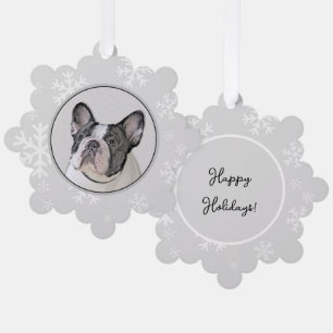 Franse Bulldog (Brindle Pied) - Schilderen - Dog A Ornament Kaart