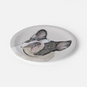 Franse Bulldog (Brindle Pied) - Schilderen - Dog A Papieren Bordje (Gekanteld)