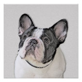 Franse Bulldog (Brindle Pied) - Schilderen - Dog A Perfect Poster (Voorkant)