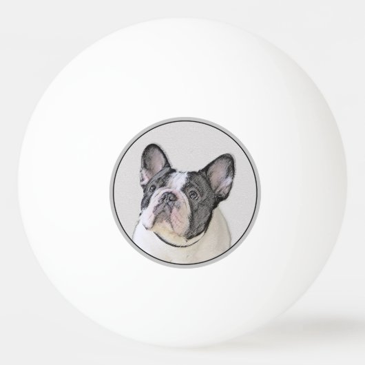 Franse Bulldog (Brindle Pied) - Schilderen - Dog A Pingpongbal (Voorkant)
