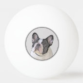 Franse Bulldog (Brindle Pied) - Schilderen - Dog A Pingpongbal (Achterkant)