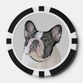 Franse Bulldog (Brindle Pied) - Schilderen - Dog A Poker Chips (Voorkant)