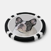 Franse Bulldog (Brindle Pied) - Schilderen - Dog A Poker Chips (Enkel)