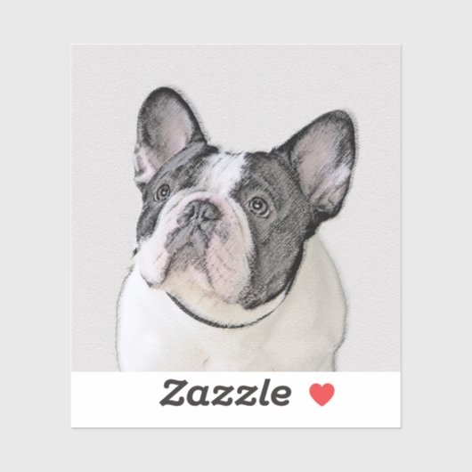 Franse Bulldog (Brindle Pied) - Schilderen - Dog A Sticker (Vel)