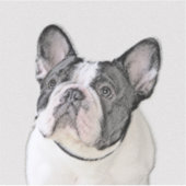 Franse Bulldog (Brindle Pied) - Schilderen - Dog A Sticker (Voorkant)