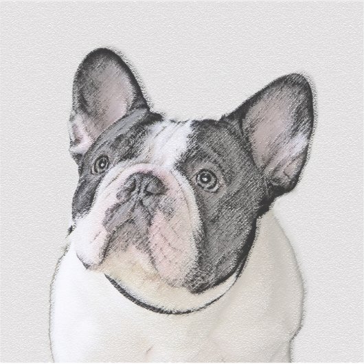 Franse Bulldog (Brindle Pied) - Schilderen - Dog A Sticker (Voorkant)