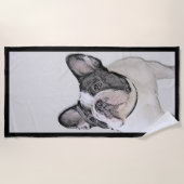 Franse Bulldog (Brindle Pied) - Schilderen - Dog A Strandlaken (Voorkant)