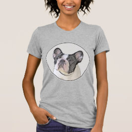 Franse Bulldog (Brindle Pied) - Schilderen - Dog A T-shirt