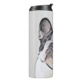 Franse Bulldog (Brindle Pied) - Schilderen - Dog A Thermosbeker (Gedraaid links)