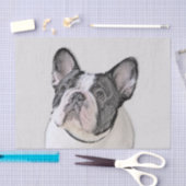 Franse Bulldog (Brindle Pied) - Schilderen - Dog A Tissuepapier (Craft)