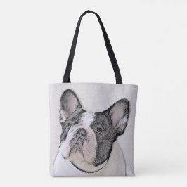 Franse Bulldog (Brindle Pied) - Schilderen - Dog A Tote Bag