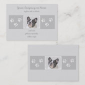 Franse Bulldog (Brindle Pied) - Schilderen - Dog A Visitekaartje (Voorkant / Achterkant)