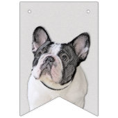 Franse Bulldog (Brindle Pied) - Schilderen - Dog A Vlaggetjes (Eerste vlag)